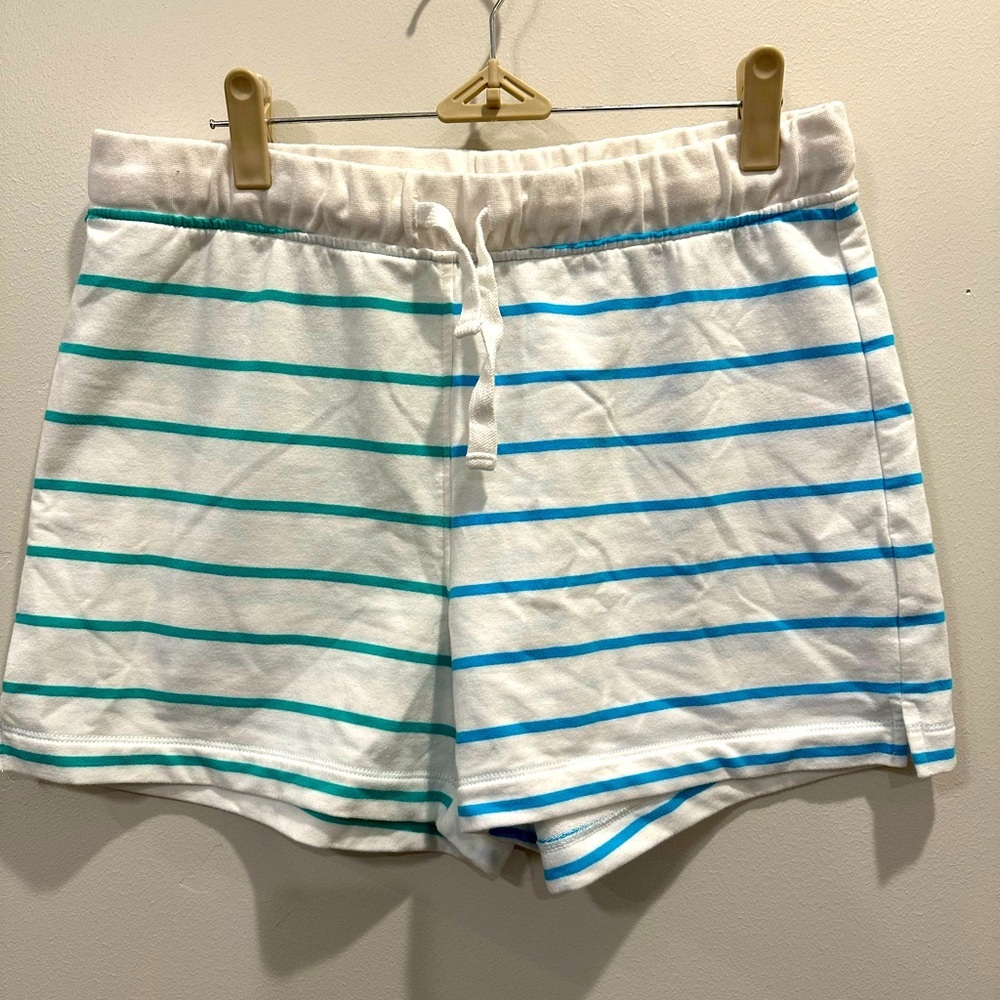 J. Crew striped blue and green shorts. Size m.